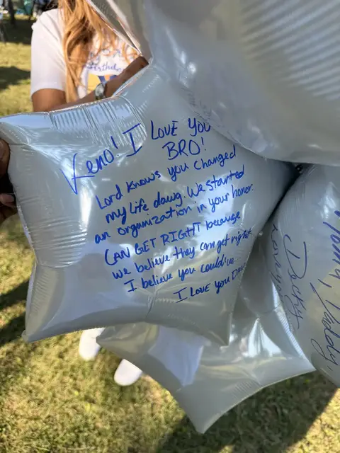 Handwritten messages of love and remembrance for KJ