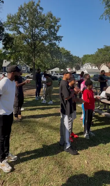 The community gathered together at Smith Park
