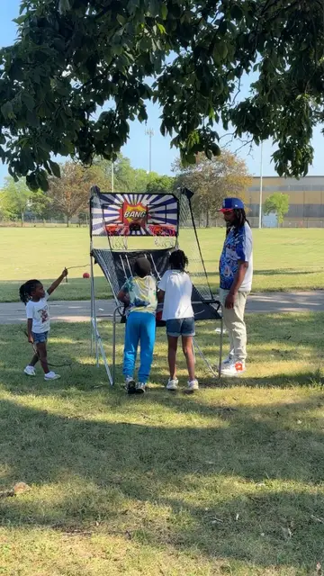 Kids enjoying a carnival-style game