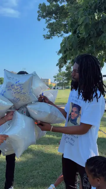 Balloons carrying messages for KJ